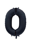 Folienballon Zahl 0 Satin Schwarz