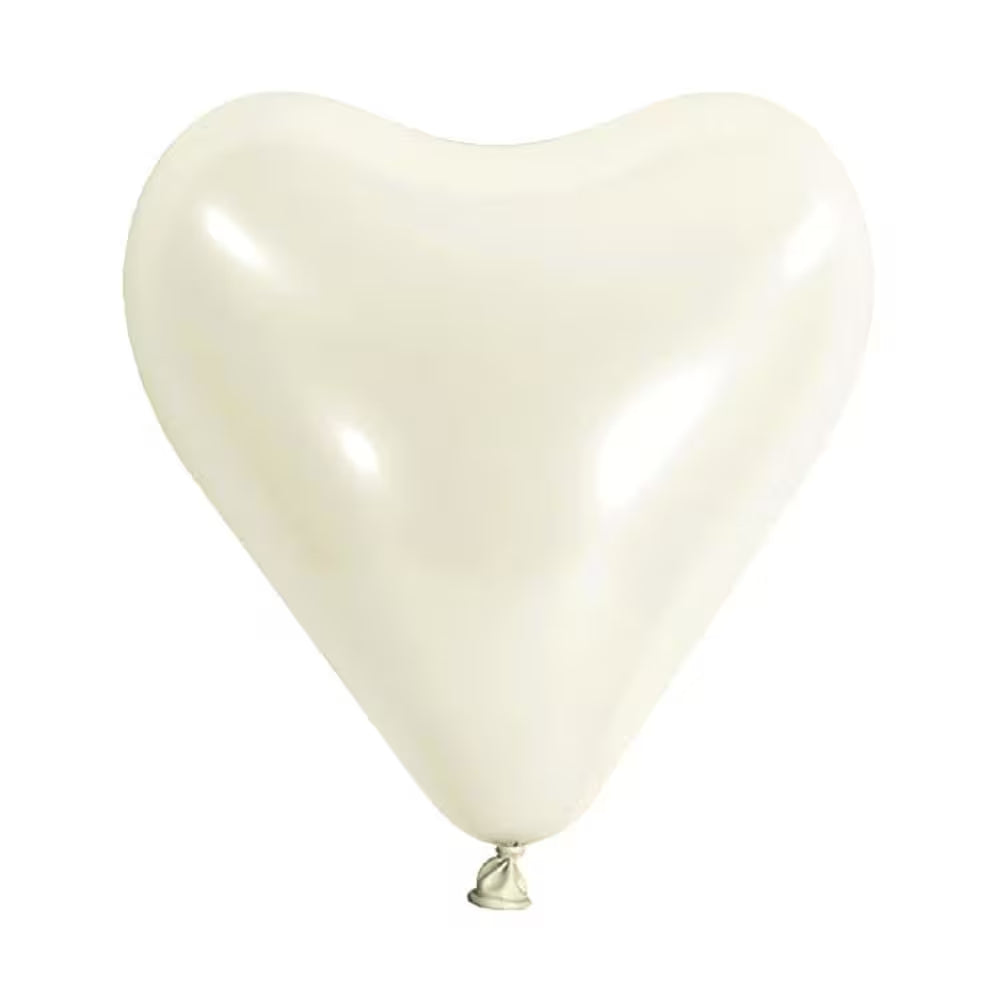 Latexballon Herz Standard Weiß – 100 Stk.