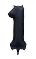 Folienballon Zahl 1 Satin Schwarz