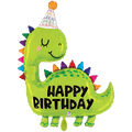 Happy Birthday Folienballon - Dinosaurier Grün - 71x92cm
