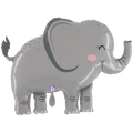 Folienballon Elefant stehend Grau