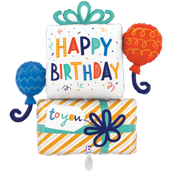 Happy Birthday Folienballon - Geschenke & Ballons Bunt - 80x80cm