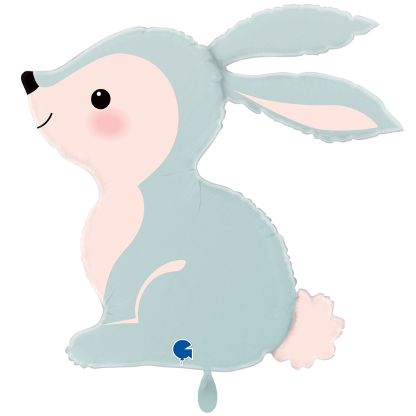 Folienballon Hase Mint Rosa