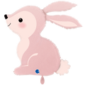 Folienballon Hase Rosa