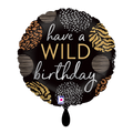 Have a Wild Birthday Folienballon - Schwarz & Gold - 45cm