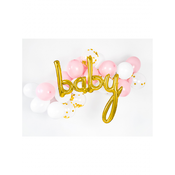 Folienballon Schriftzug "baby" Gold