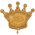 Krone Folienballon - Gold Glitzer - 75x58cm