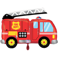 Folienballon Feuerwehrauto „Fire Dept.“ Rot Gelb