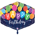 Happy Birthday Folienballon - Bunte Ballons - 76cm