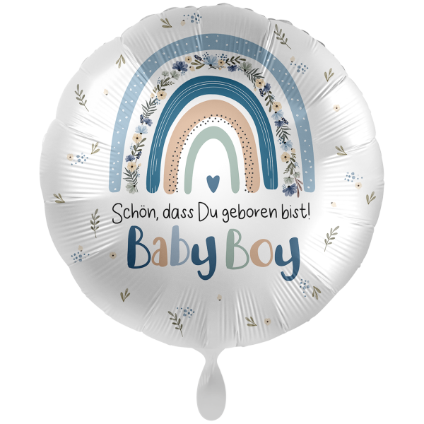 Folienballon Baby Boy Regenbogen - 71cm