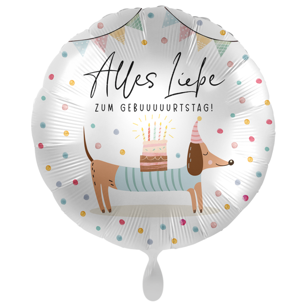 Alles Liebe zum Geburtstag Folienballon - Torte & Konfetti - 71cm