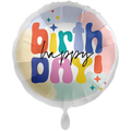 Happy Birthday Folienballon - Bunte Buchstaben Regenbogen - 71cm