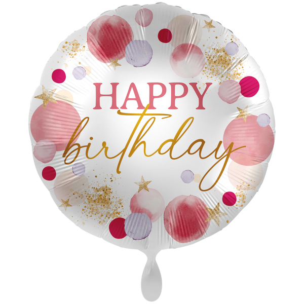 Happy Birthday Folienballon - Ballons Rosa Gold - 71cm