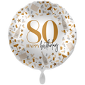 Folienballon Happy Birthday 80 Konfetti - 71cm
