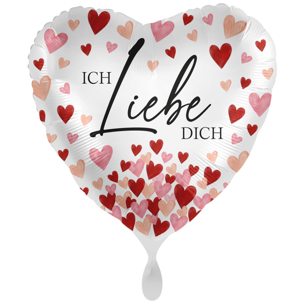 Folienballon Herz „Ich Liebe Dich“ Herzchen Rot Rosa