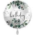 Happy Birthday Folienballon - Eukalyptus Kranz - 71cm