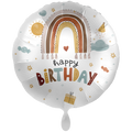 Happy Birthday Folienballon - Regenbogen Boho - 71cm