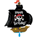 Happy Birthday Folienballon - Piratenschiff - 80x87cm