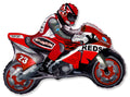 Folienballon Motorrad Rennfahrer Rot „Moto Racing“