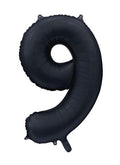 Folienballon Zahl 9 Satin Schwarz