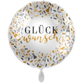 Glückwunsch Folienballon - Champagner & Konfetti - 71cm
