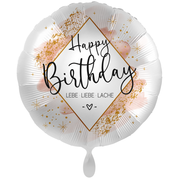 Happy Birthday Folienballon - Lebe Liebe Lache - 71cm