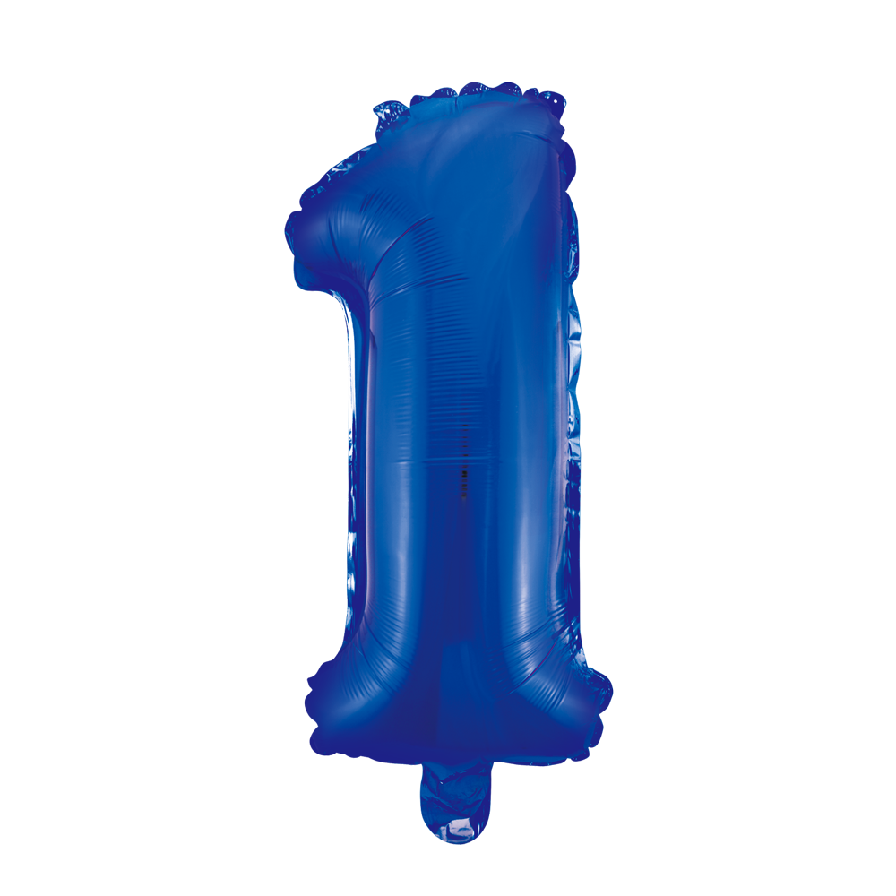 Mini Folienballon Zahl 1 Blau