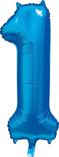 Folienballon Zahl 1 Satin Blau