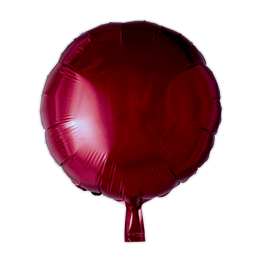 Folienballon Rund Burgunder