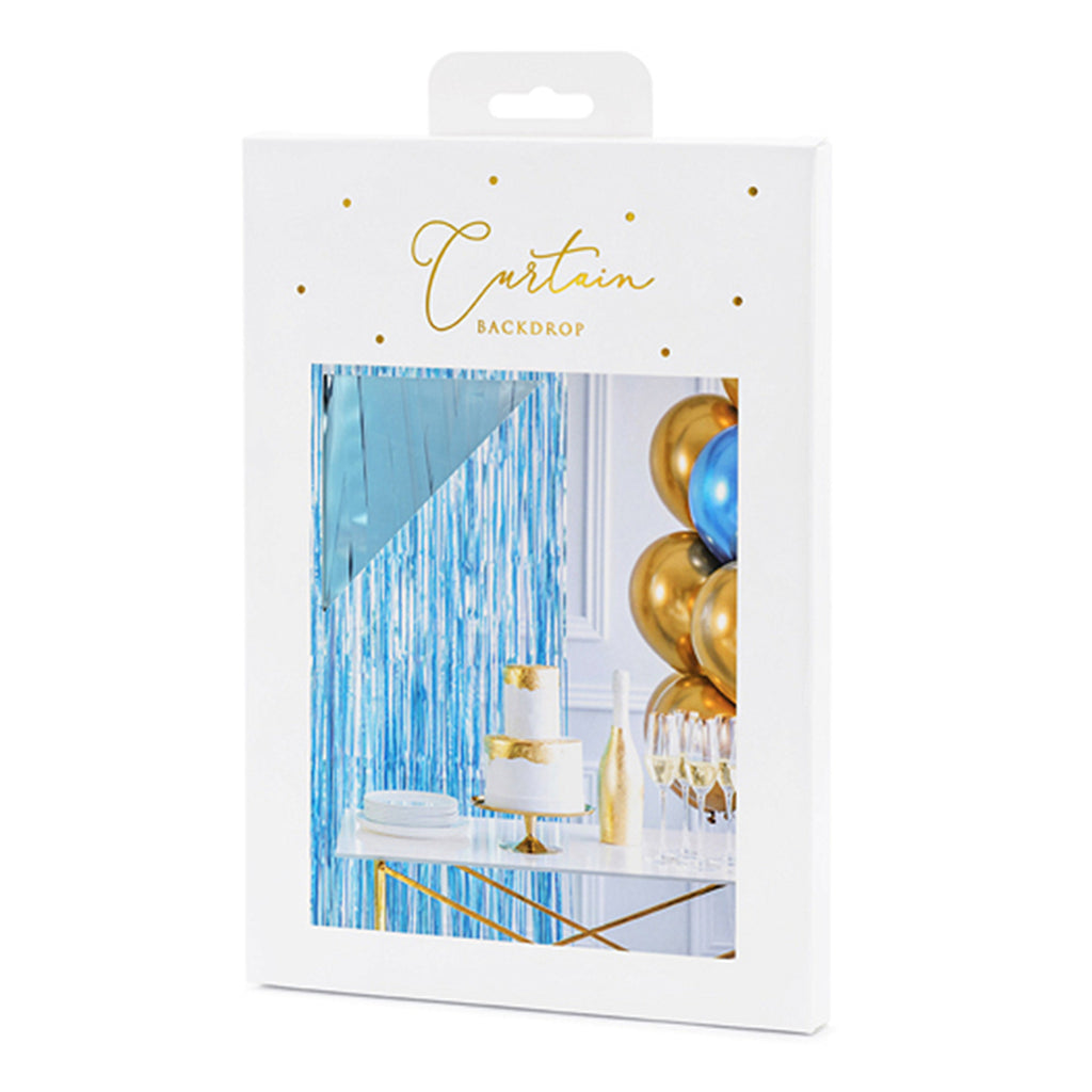 Glittervorhang Hellblau 2,5m x 90cm