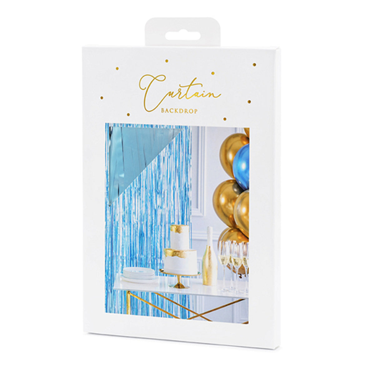 Glittervorhang Hellblau 2,5m x 90cm