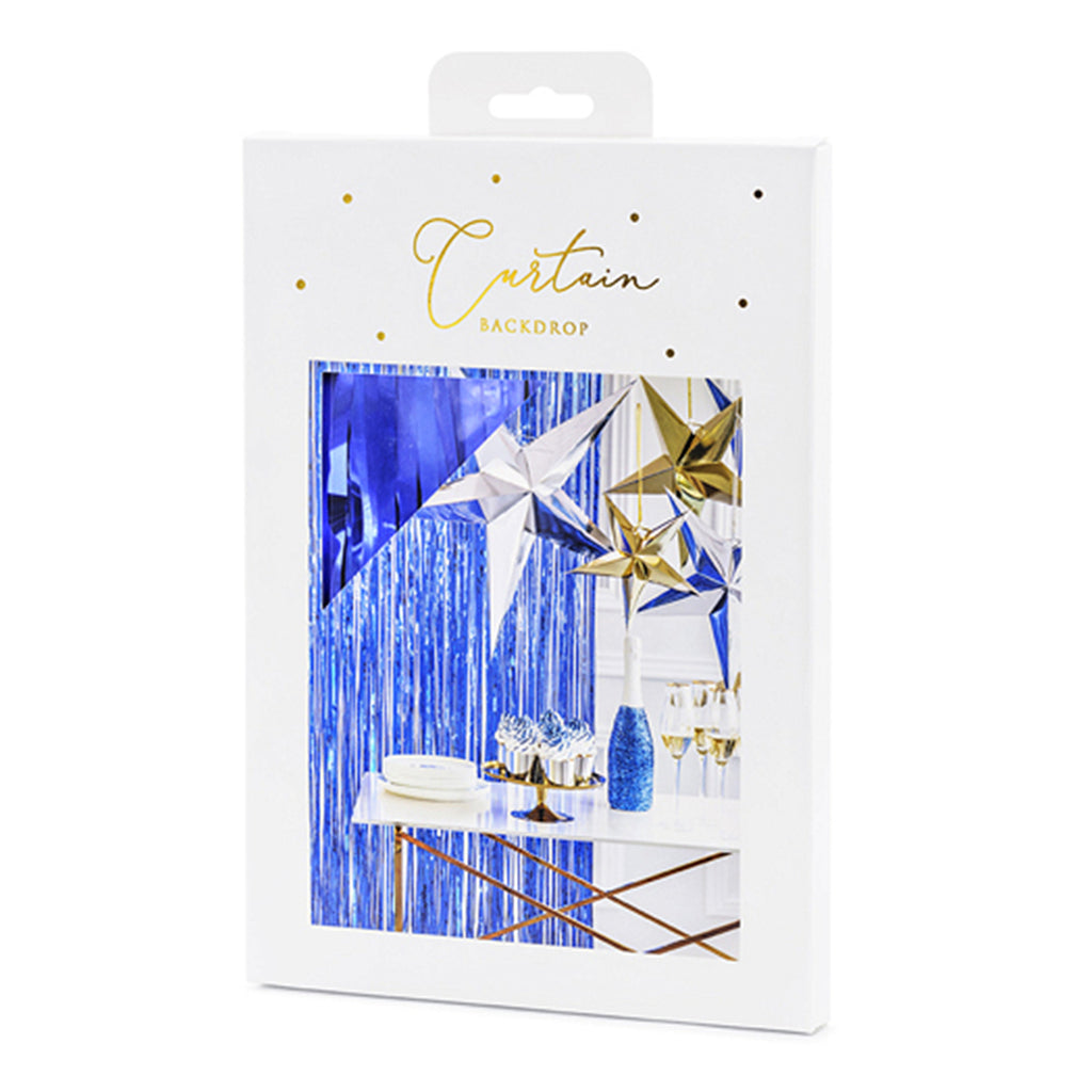 Glittervorhang Blau 2,5m x 90cm