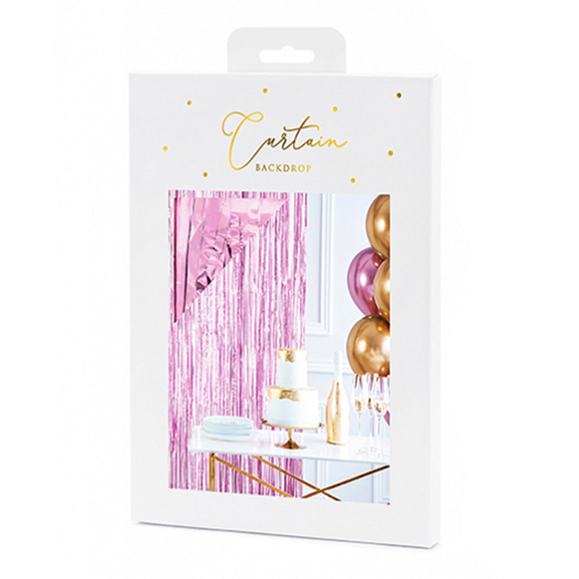 Glittervorhang Rosa 2,5m x 90cm