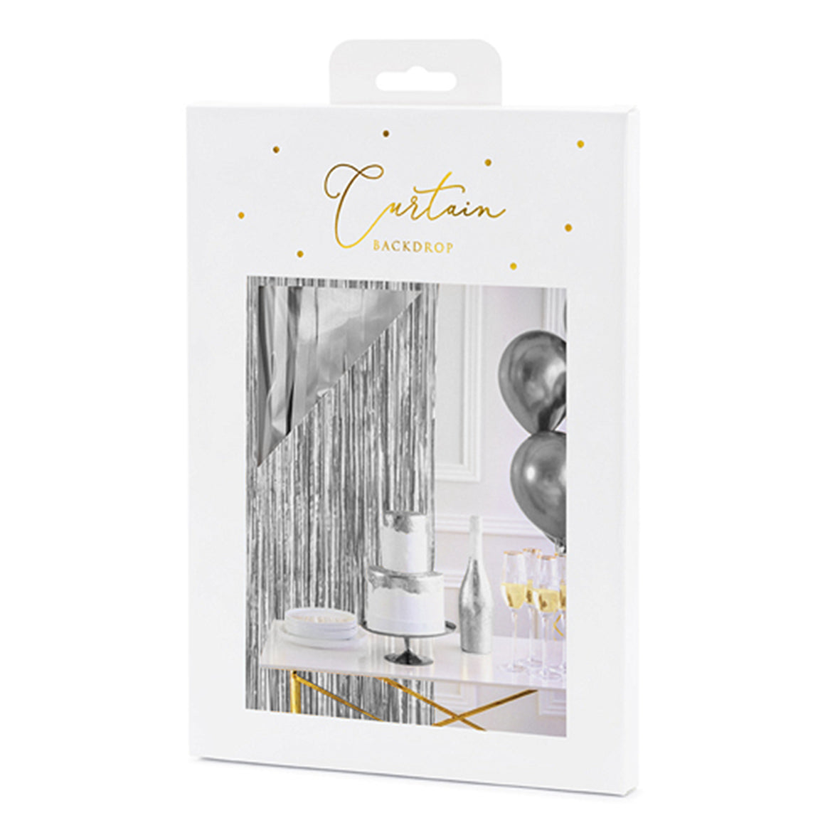 Glittervorhang Silber 2,5m x 90cm
