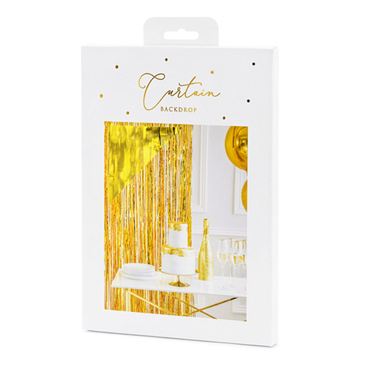 Glittervorhang Shiny Gold 2,5m x 90cm