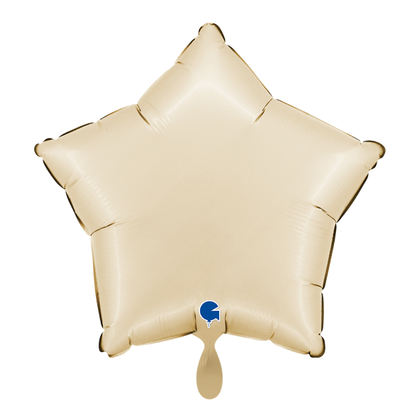 Folienballon Stern Satin Cream