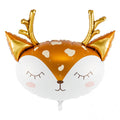 Folienballon Reh mit Geweih Braun Gold