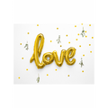 Folienballon Schriftzug "love" Gold