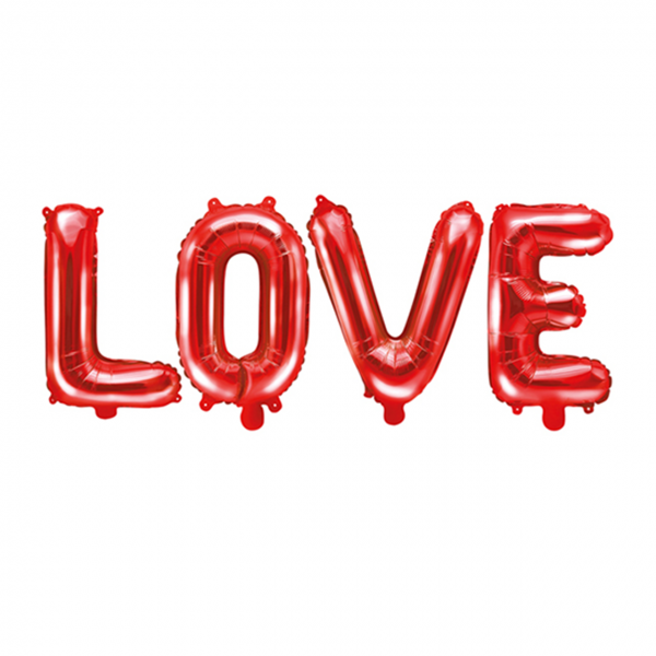 Folienballon Schriftzug "LOVE" Rot