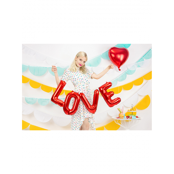 Folienballon Schriftzug "LOVE" Rot