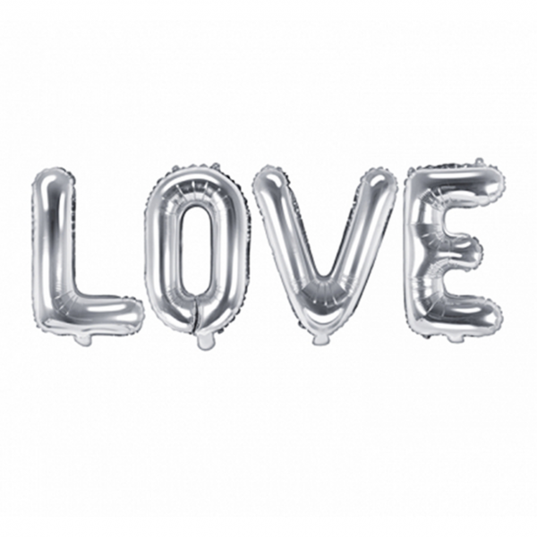 Folienballon Schriftzug "LOVE" Silber