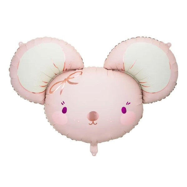 Folienballon Maus-Kopf Rosa