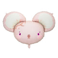 Folienballon Maus-Kopf Rosa