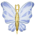 Folienballon Schmetterling Hellblau Gold