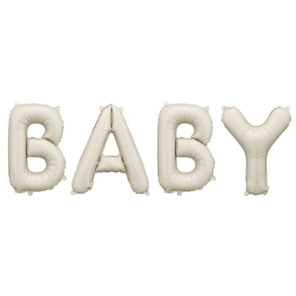 Folienballon Schriftzug "BABY" Beige
