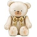 Folienballon Teddybär mit goldener Schleife