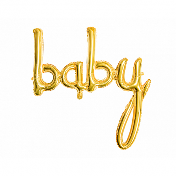 Folienballon Schriftzug "baby" Gold