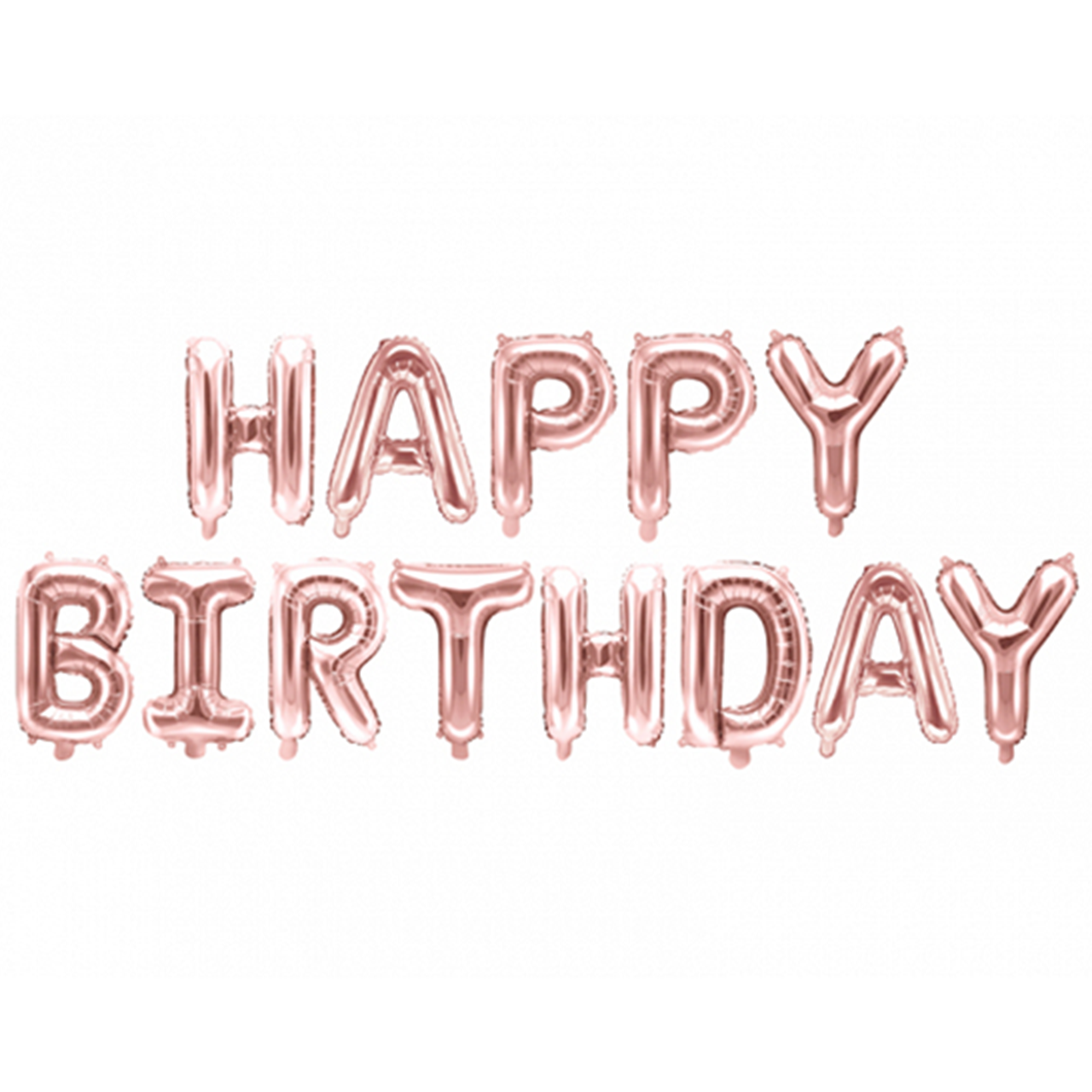 Folienballon Schriftzug "Happy Birthday" Rosegold