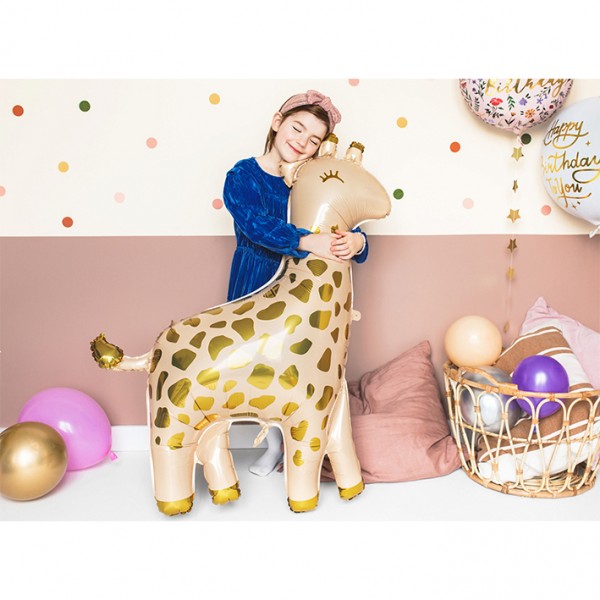 Folienballon Giraffe Beige Gold