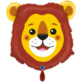 Folienballon Löwen-Kopf Gelb Braun
